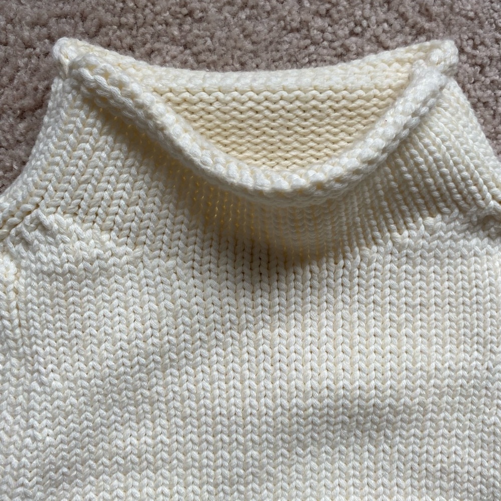 Pilcro Anthropologie Sleeveless Cream Sweater size M new! - Picture 5 of 9